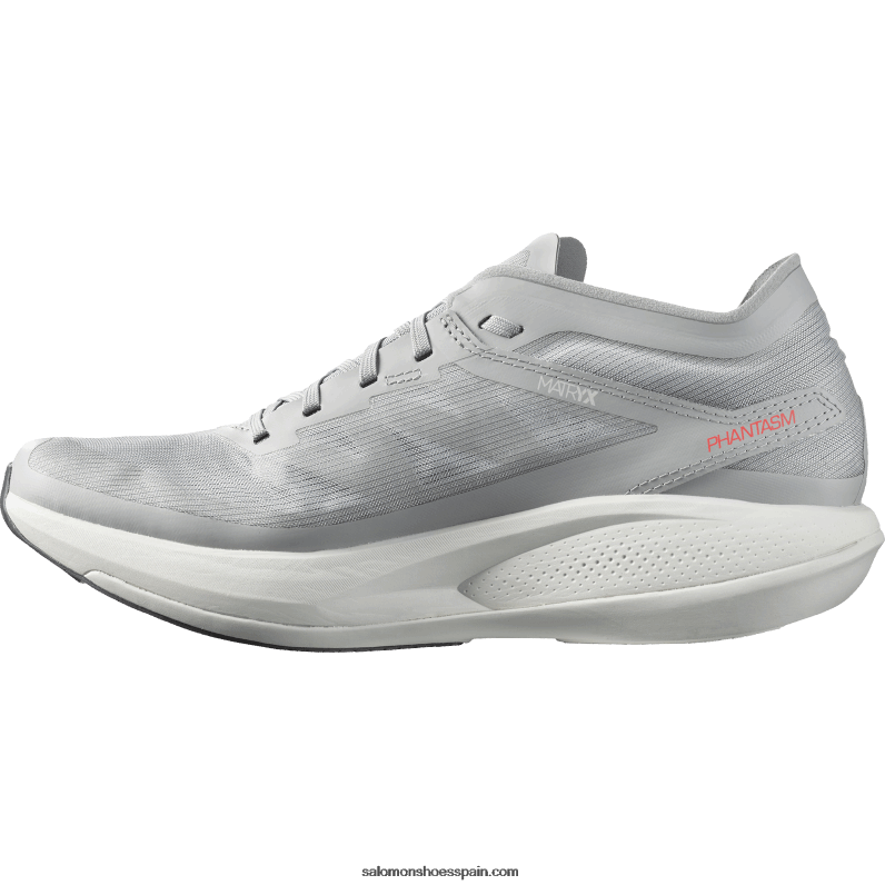 zapatillas de running para hombre - fantasma Salomon 00B0PZ1074 aleación/roca lunar/rojo amapola