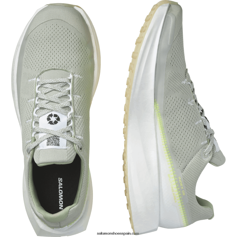 zapatillas de running para hombre - índice 02 Salomon 00B0PZ1070 blanco/salvia del desierto/amarillo de seguridad