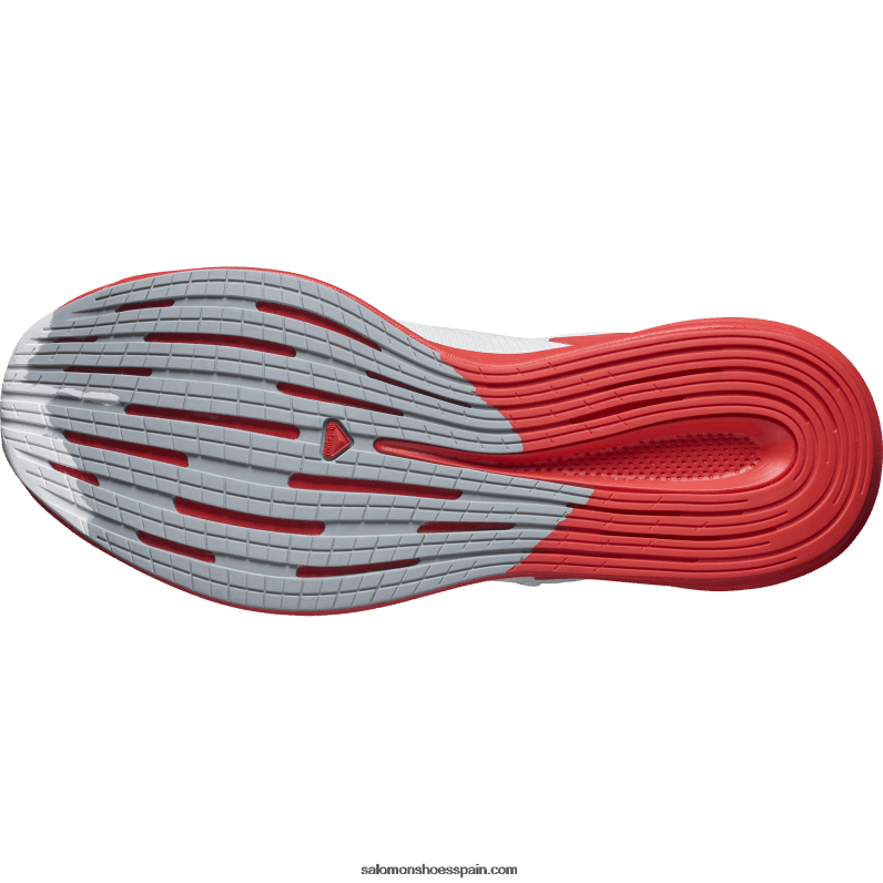 zapatillas de running para hombre - spectur Salomon 00B0PZ1075 blanco/rojo amapola/naranja brillante