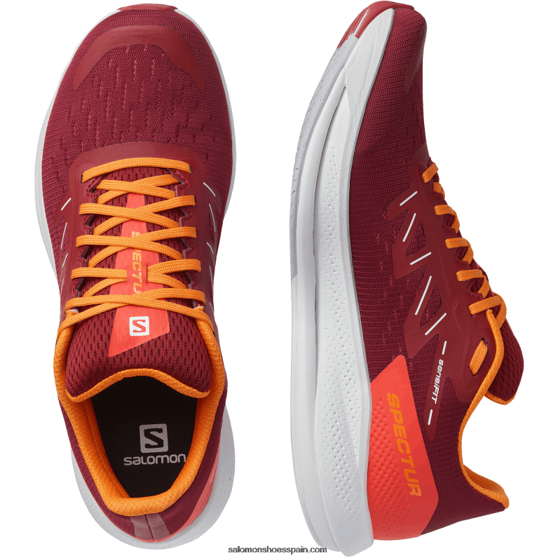 zapatillas de running para hombre - spectur Salomon 00B0PZ1077 ciclismo rojo/naranja vibrante/púrpura jaspeado