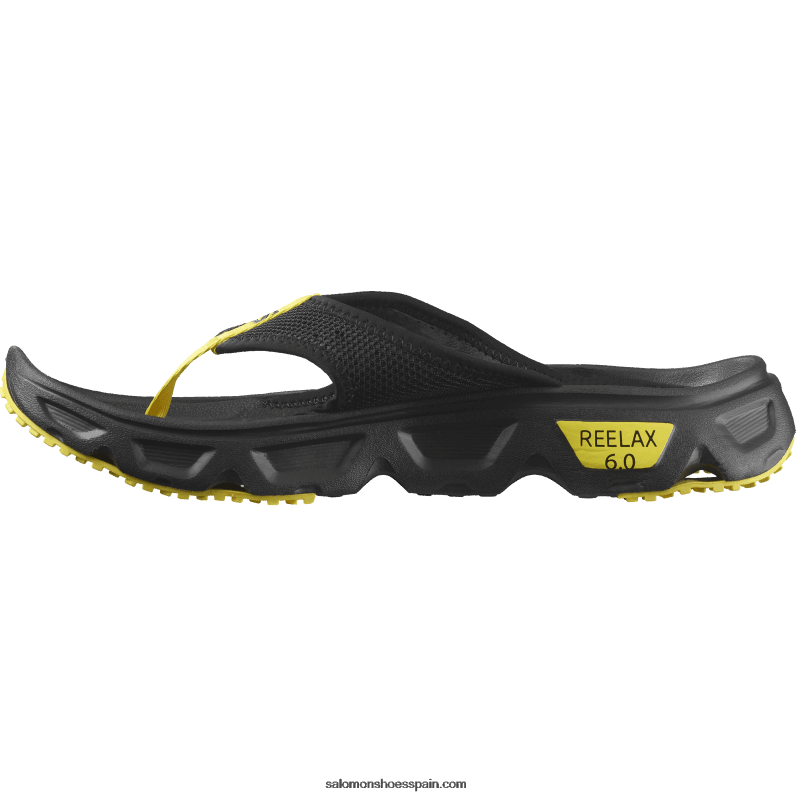 zapatillas de recuperación para hombre - reelax break 6.0 Salomon 00B0PZ1487 negro/ranúnculo