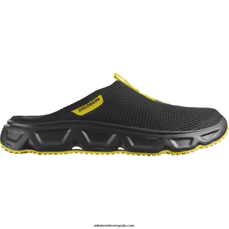 zapatos de recuperación para hombre - reelax slide 6.0 Salomon 00B0PZ1488 negro/ranúnculo