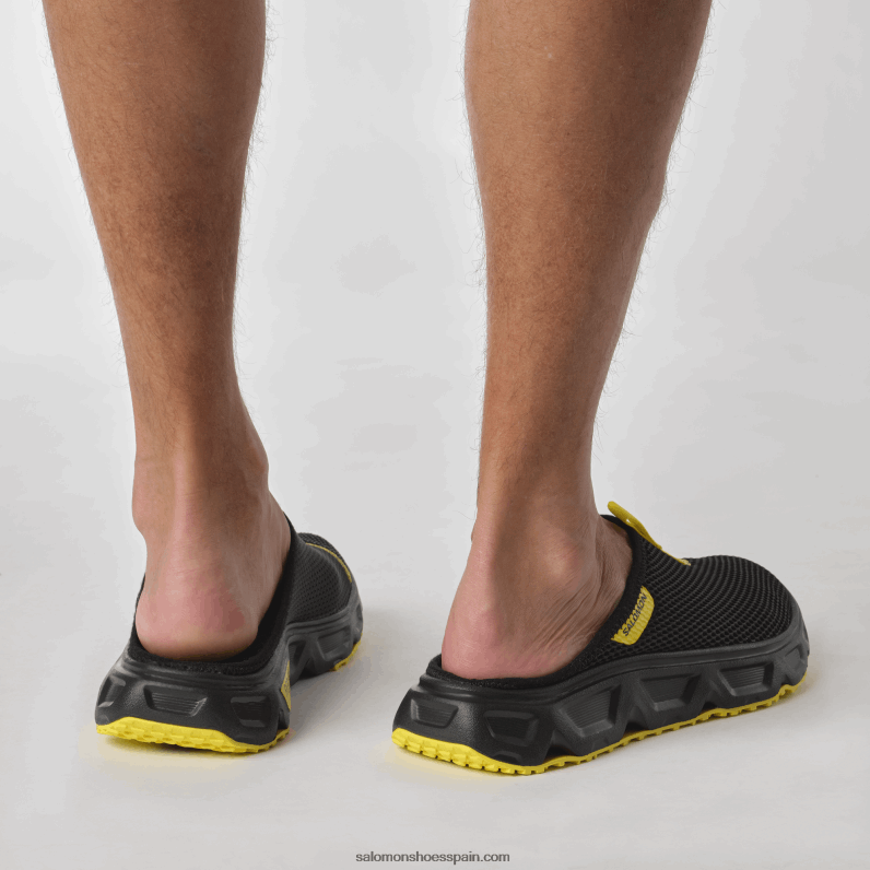 zapatos de recuperación para hombre - reelax slide 6.0 Salomon 00B0PZ1488 negro/ranúnculo