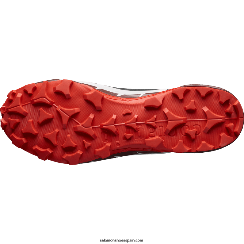 Botas de senderismo para hombre - Cross Hike 2 Mid Gore-Tex Salomon 00B0PZ34 negro/chocolate amargo/rojo fuego