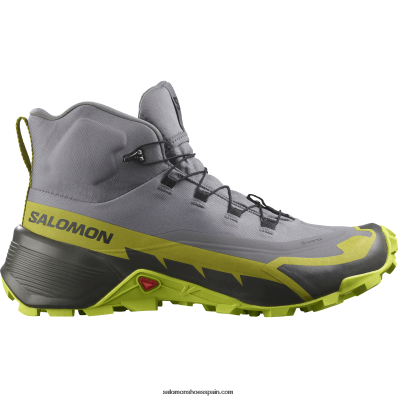 Botas de senderismo para hombre - Cross Hike 2 Mid Gore-Tex Salomon 00B0PZ35 sombra tranquila/lima ácida/lima dorada