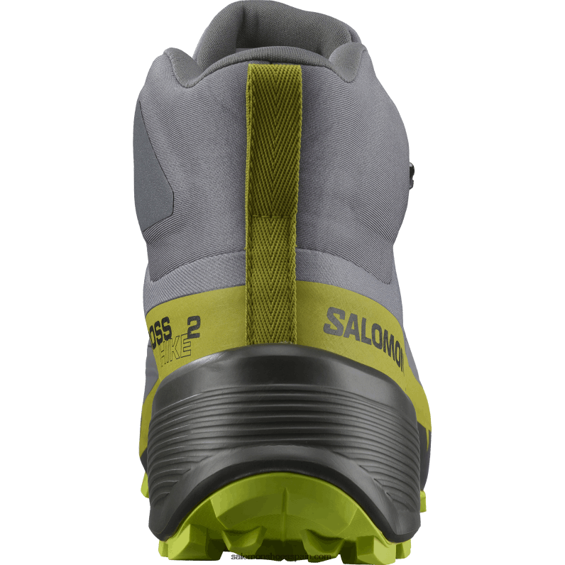 Botas de senderismo para hombre - Cross Hike 2 Mid Gore-Tex Salomon 00B0PZ35 sombra tranquila/lima ácida/lima dorada