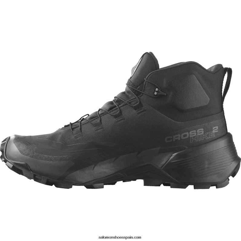 Botas de senderismo para hombre - Cross Hike 2 Mid Gore-Tex Salomon 00B0PZ36 negro/imán