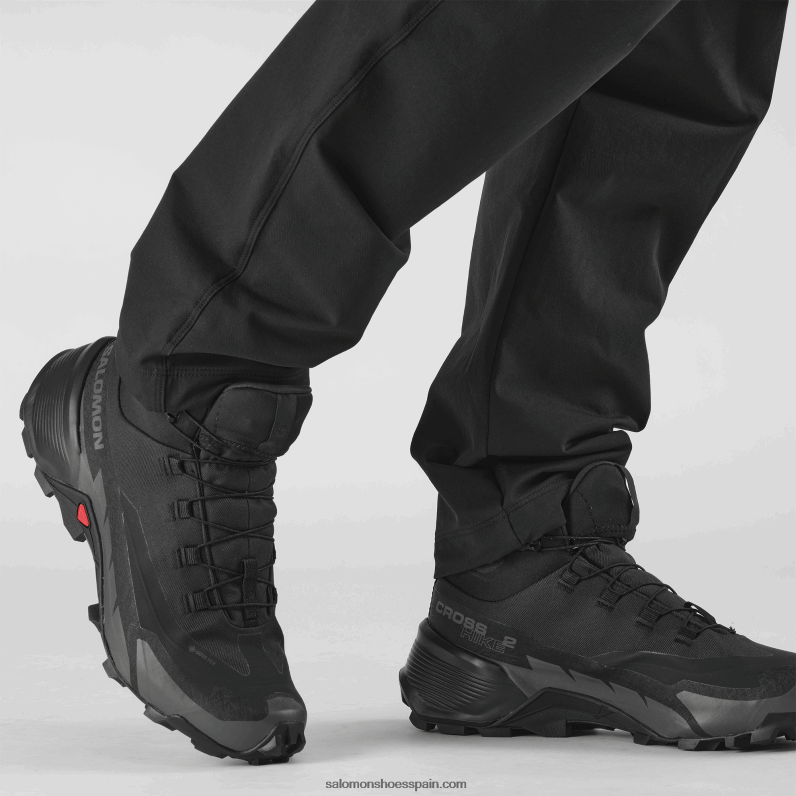 Botas de senderismo para hombre - Cross Hike 2 Mid Gore-Tex Salomon 00B0PZ36 negro/imán