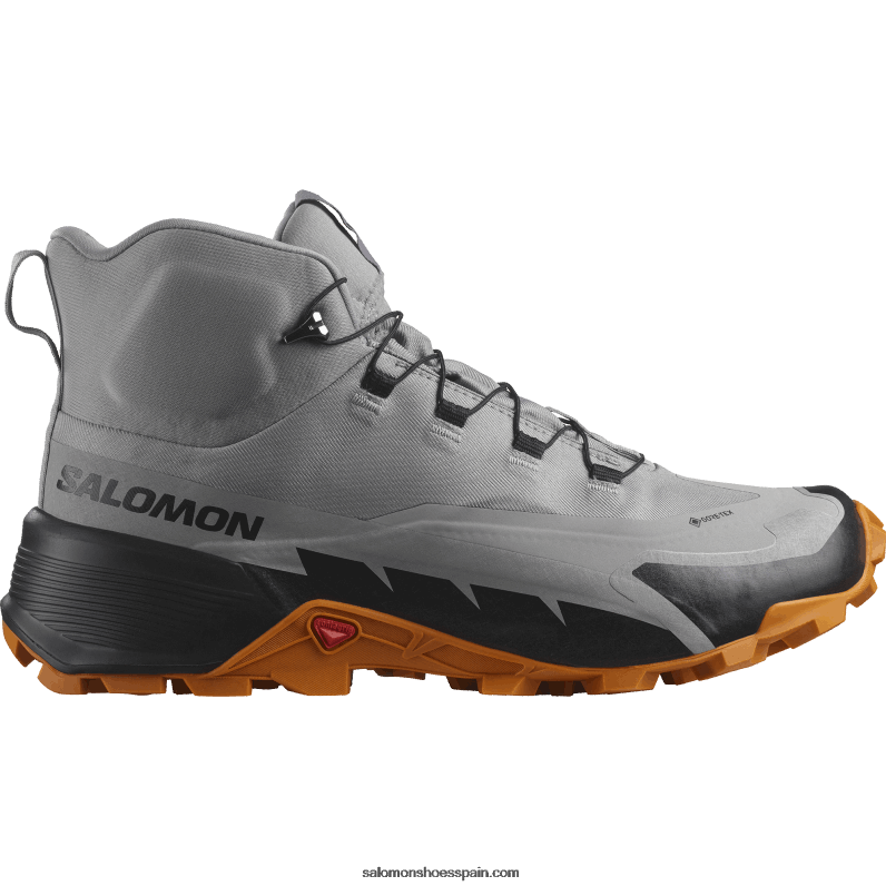 Botas de senderismo para hombre - Cross Hike 2 Mid Gore-Tex Salomon 00B0PZ37 gaviota/mermelada/negro