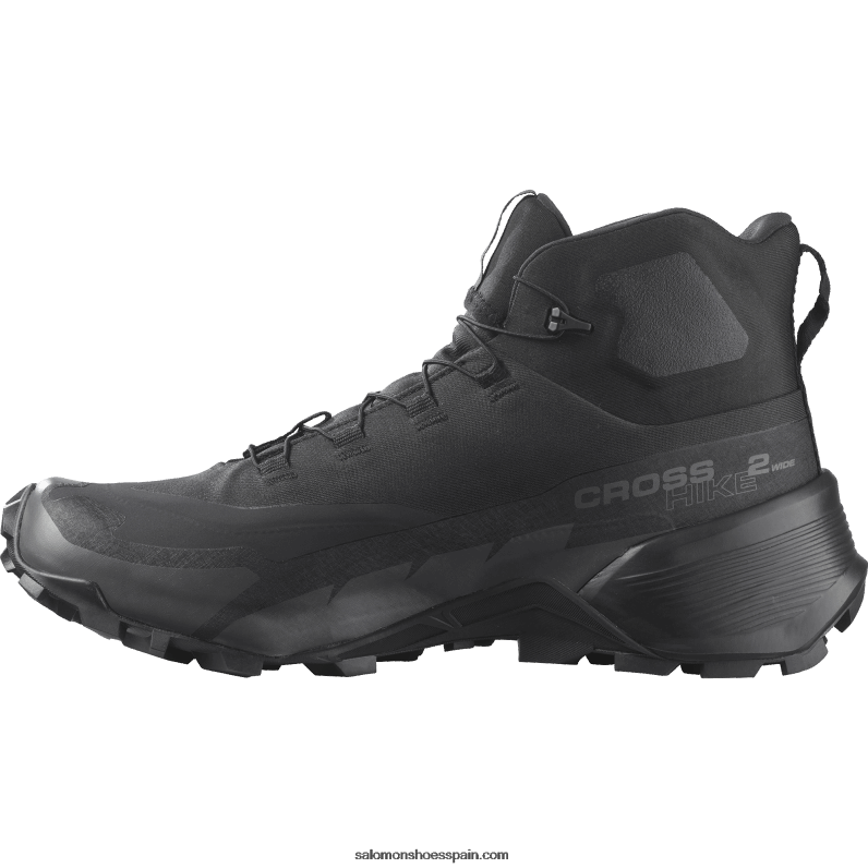 Botas de senderismo para hombre - Cross Hike 2 Mid Gore-Tex Wide Salomon 00B0PZ19 negro/imán