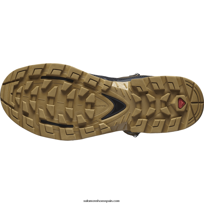 botas de montaña de cuero para hombre - elemento de búsqueda gore-tex Salomon 00B0PZ49 delicioso/negro/dorado opaco