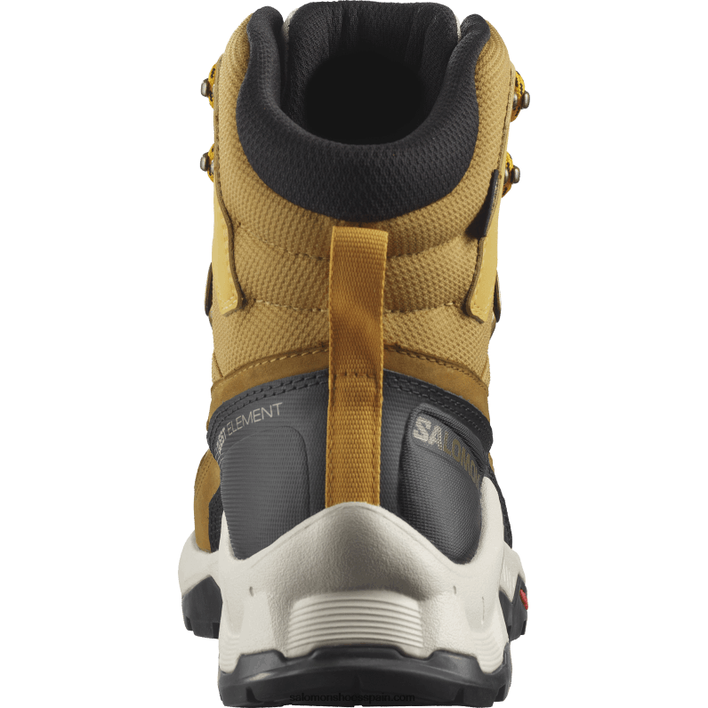 botas de montaña de cuero para hombre - elemento de búsqueda gore-tex Salomon 00B0PZ50 comino/arena blanqueada/azafrán