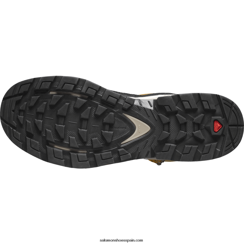 botas de montaña de cuero para hombre - elemento de búsqueda gore-tex Salomon 00B0PZ50 comino/arena blanqueada/azafrán