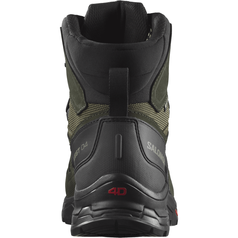 botas de montaña de cuero para hombre - quest 4 gore-tex Salomon 00B0PZ5 noche de oliva/turba/safari