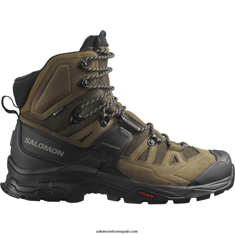 botas de montaña de cuero para hombre - quest 4 gore-tex Salomon 00B0PZ6 palma del desierto/negro/kelp