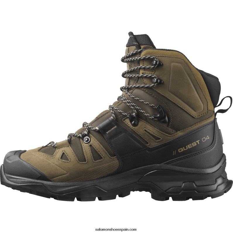botas de montaña de cuero para hombre - quest 4 gore-tex Salomon 00B0PZ6 palma del desierto/negro/kelp
