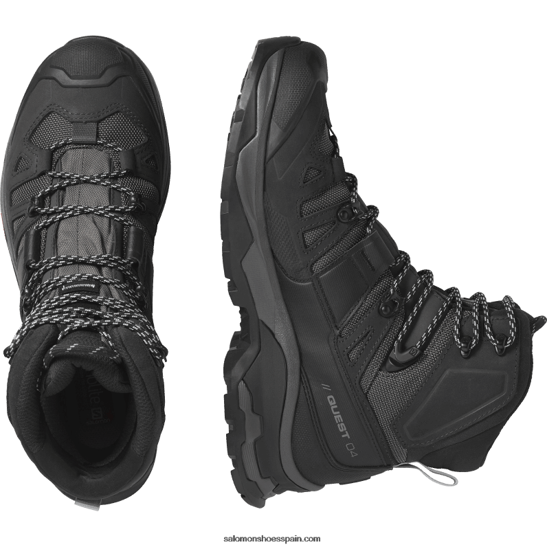 botas de montaña de cuero para hombre - quest 4 gore-tex Salomon 00B0PZ7 imán/negro/cantera