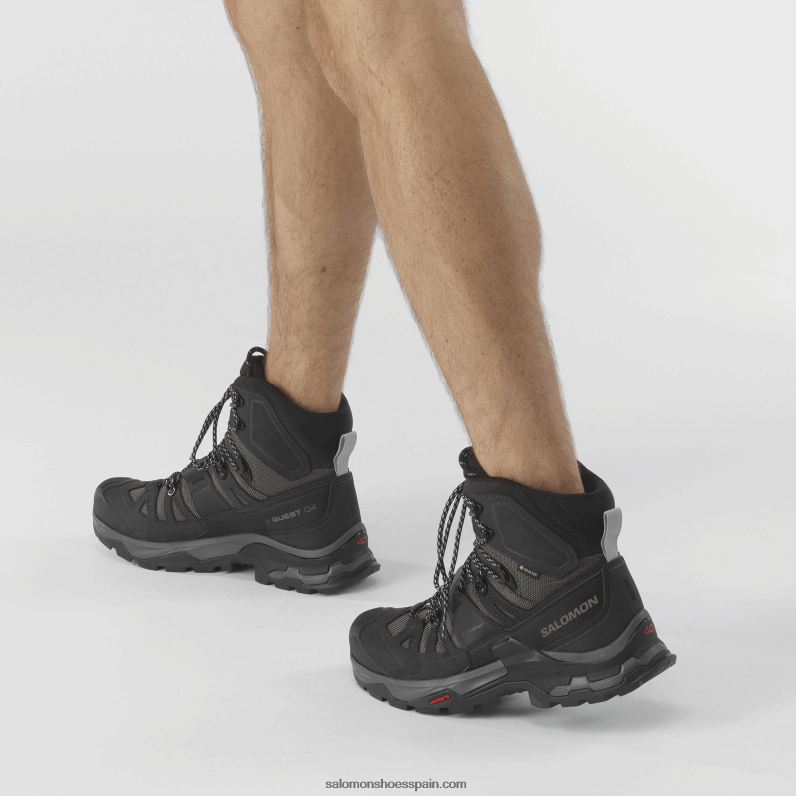 botas de montaña de cuero para hombre - quest 4 gore-tex Salomon 00B0PZ7 imán/negro/cantera