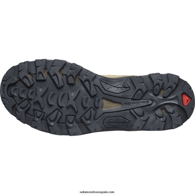 botas de montaña de cuero para hombre - quest rove gore-tex Salomon 00B0PZ52 canguro/kelp/negro