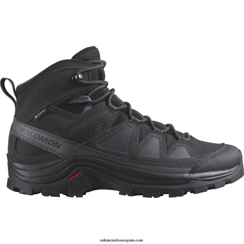 botas de montaña de cuero para hombre - quest rove gore-tex Salomon 00B0PZ53 negro/fantasma/imán