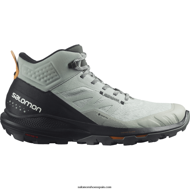 botas de montaña para hombre - outpulse mid gore-tex Salomon 00B0PZ31 hierro forjado/negro/naranja vibrante