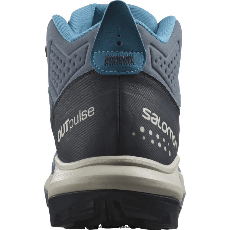 botas de montaña para hombre - outpulse mid gore-tex Salomon 00B0PZ32 azul china/carbono/roca lunar