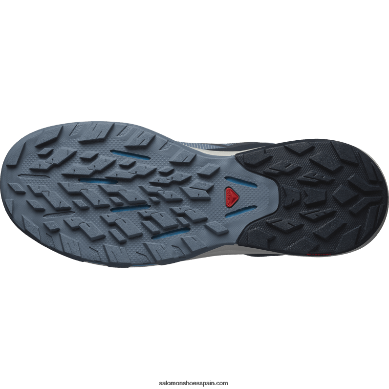 botas de montaña para hombre - outpulse mid gore-tex Salomon 00B0PZ32 azul china/carbono/roca lunar