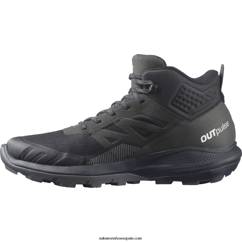botas de montaña para hombre - outpulse mid gore-tex Salomon 00B0PZ33 negro/ébano/vainilla hielo