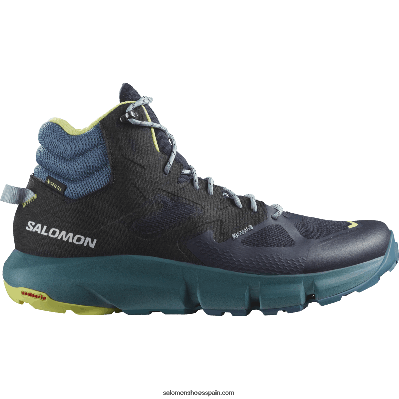 botas de montaña para hombre - predecir caminata mid gore-tex Salomon 00B0PZ56 zafiro oscuro/ceniza azul/lima soleado
