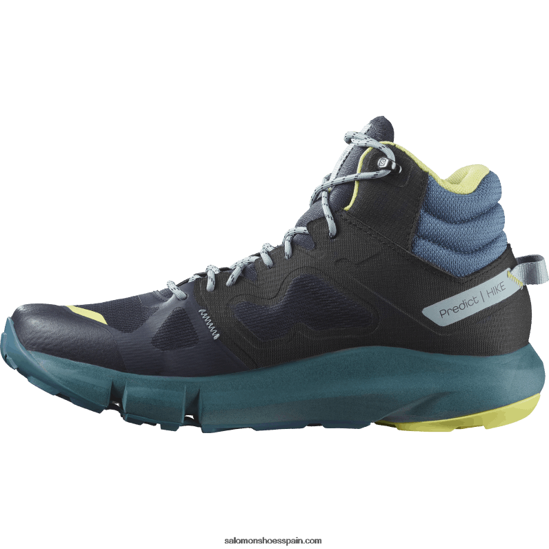 botas de montaña para hombre - predecir caminata mid gore-tex Salomon 00B0PZ56 zafiro oscuro/ceniza azul/lima soleado