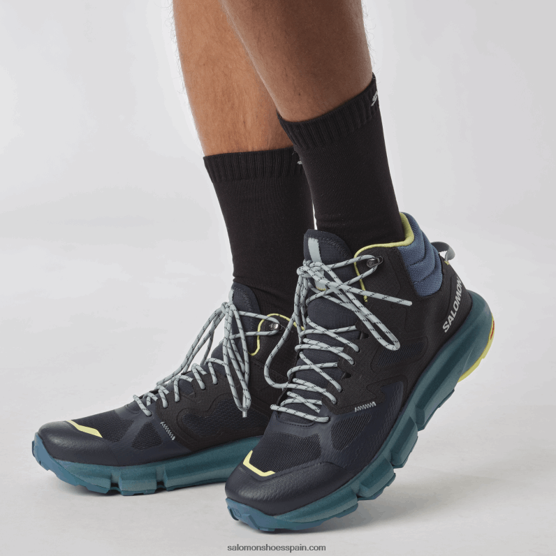 botas de montaña para hombre - predecir caminata mid gore-tex Salomon 00B0PZ56 zafiro oscuro/ceniza azul/lima soleado