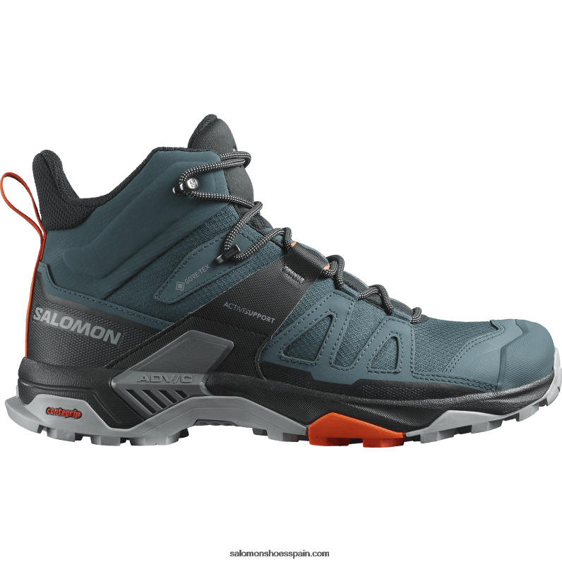 botas de montaña para hombre - x ultra 4 mid gore-tex Salomon 00B0PZ10 ibis stargazer/negro/escarlata