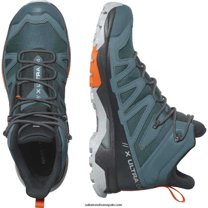 botas de montaña para hombre - x ultra 4 mid gore-tex Salomon 00B0PZ10 ibis stargazer/negro/escarlata