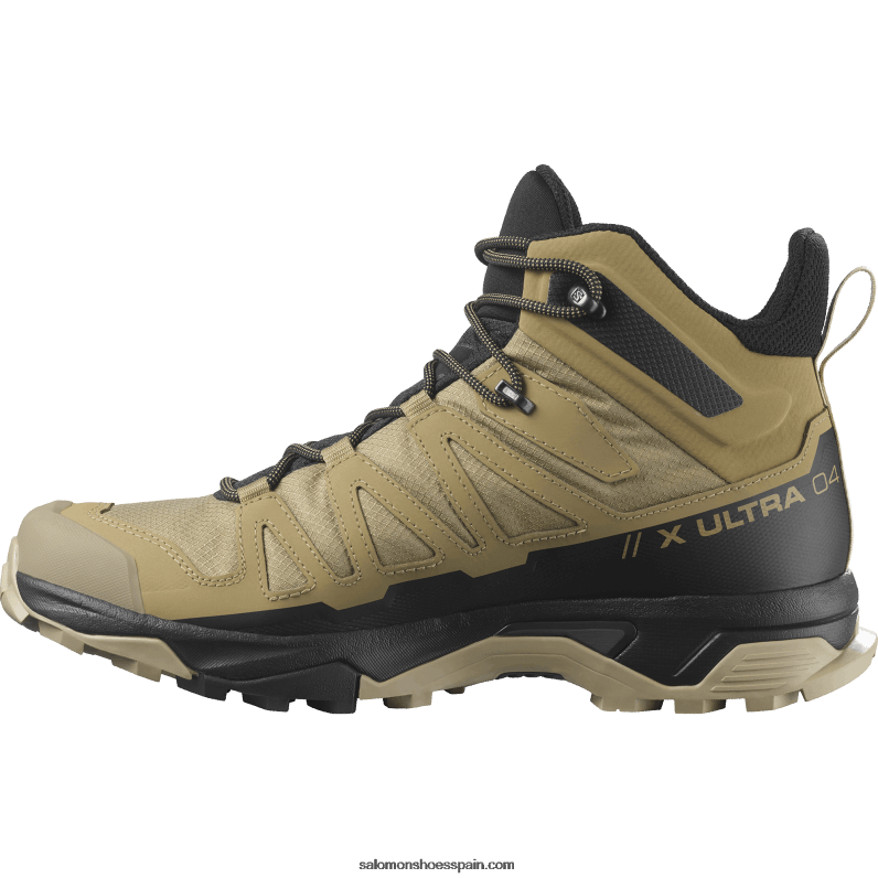 botas de montaña para hombre - x ultra 4 mid gore-tex Salomon 00B0PZ12 algas/negro/safari