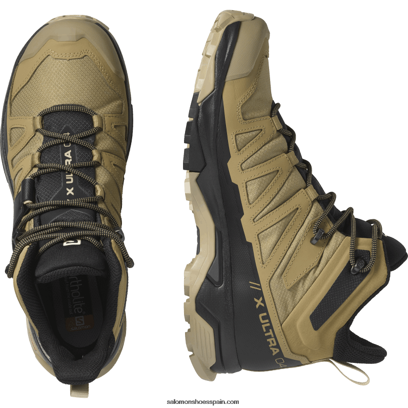 botas de montaña para hombre - x ultra 4 mid gore-tex Salomon 00B0PZ12 algas/negro/safari