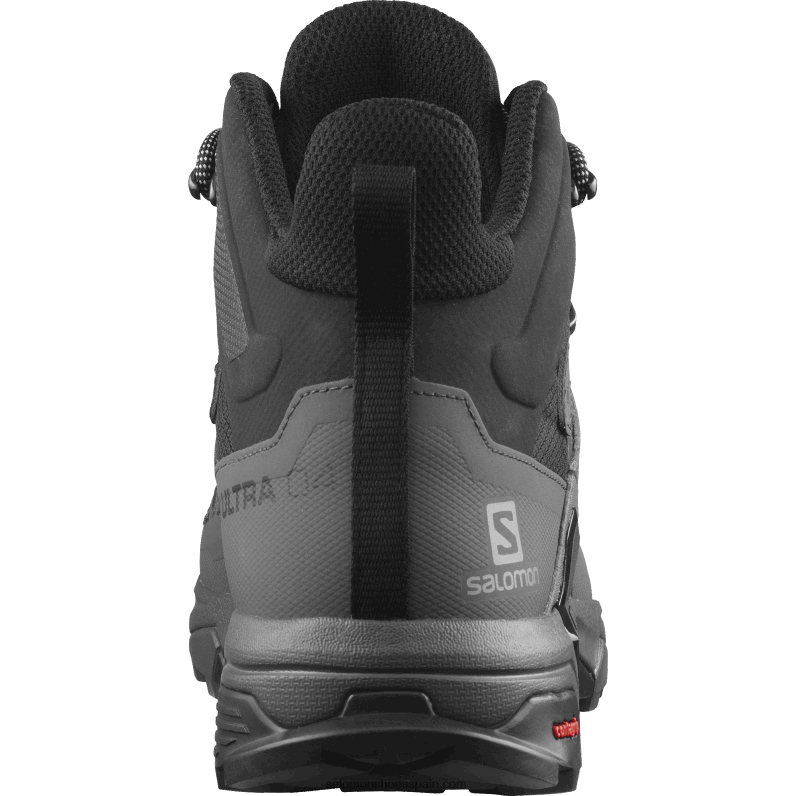 botas de montaña para hombre - x ultra 4 mid wide gore-tex Salomon 00B0PZ42 negro/imán/azul perla