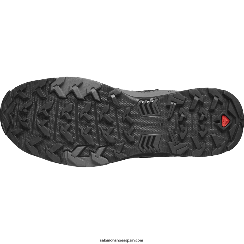 botas de montaña para hombre - x ultra 4 mid wide gore-tex Salomon 00B0PZ42 negro/imán/azul perla