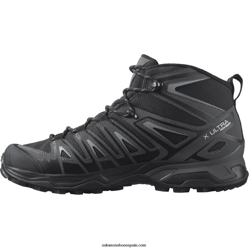 botas de montaña para hombre - x ultra pioneer mid clima impermeable Salomon 00B0PZ40 negro/imán/monumento