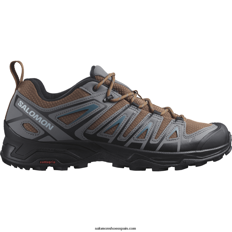 zapatillas de senderismo para hombre - x ultra pioneer aero Salomon 00B0PZ20 toffee/tono tranquilo/azul ánade real