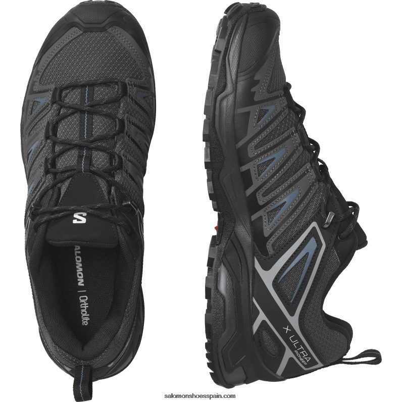 zapatillas de senderismo para hombre - x ultra pioneer aero Salomon 00B0PZ21 fresno negro/ébano/azul