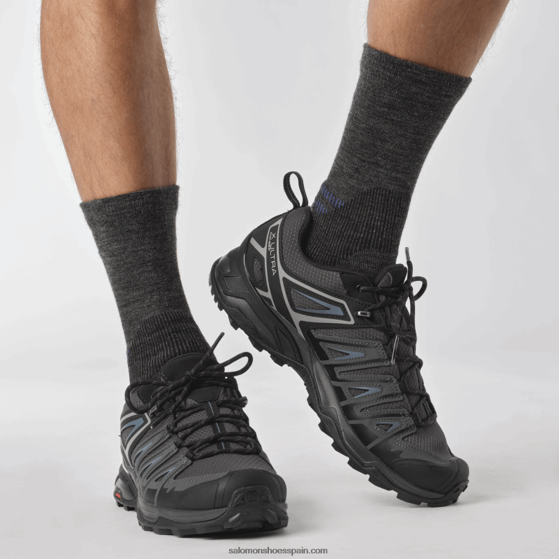 zapatillas de senderismo para hombre - x ultra pioneer aero Salomon 00B0PZ21 fresno negro/ébano/azul