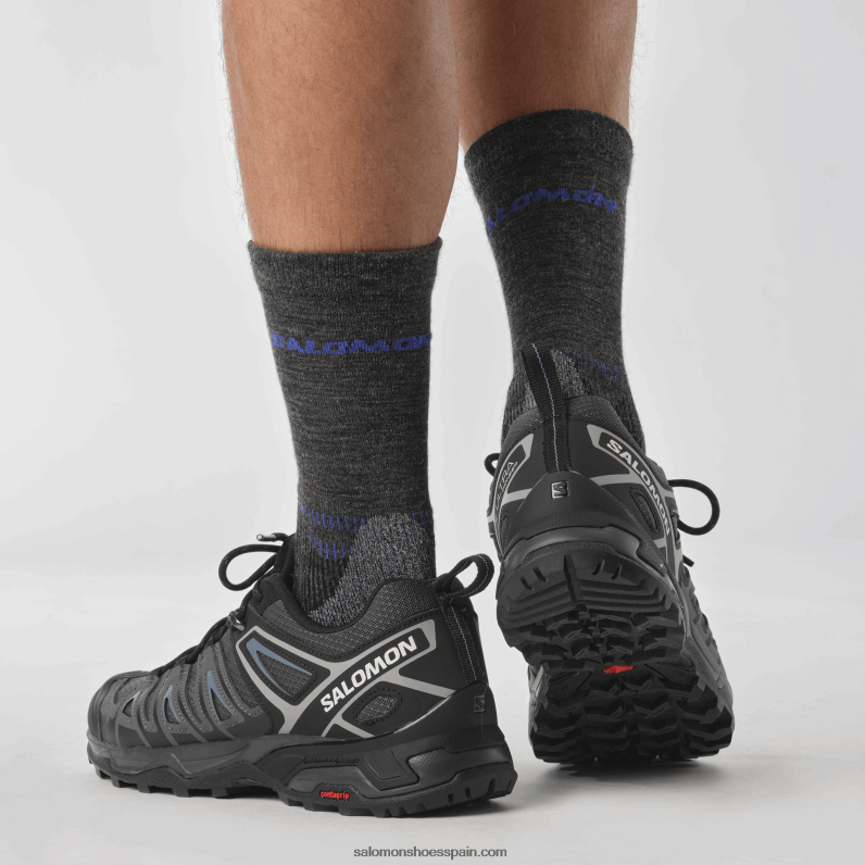 zapatillas de senderismo para hombre - x ultra pioneer aero Salomon 00B0PZ21 fresno negro/ébano/azul