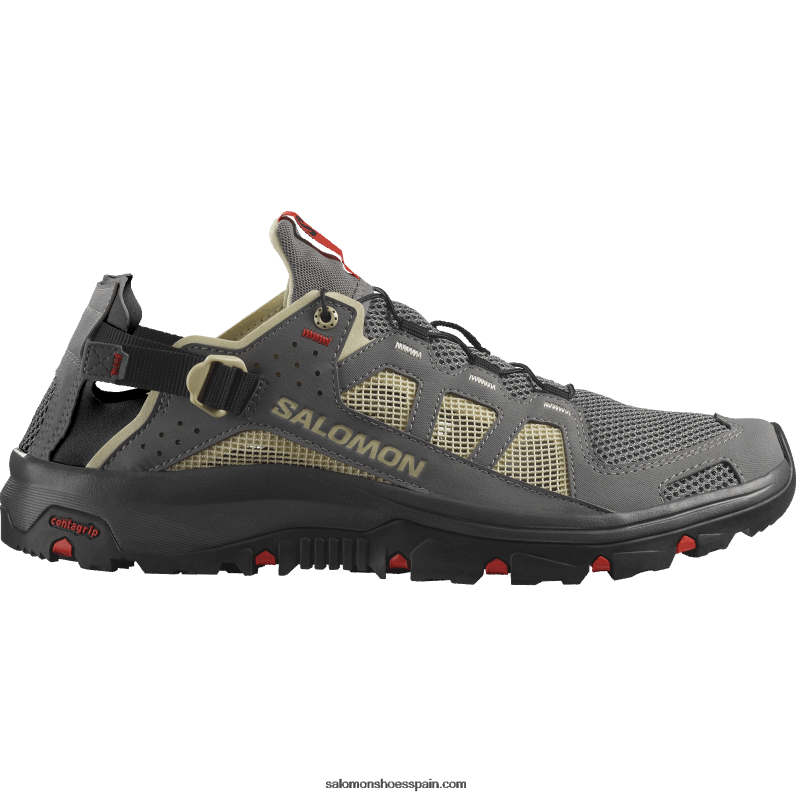 zapatos de agua para hombre - techamphibian 5 Salomon 00B0PZ3 peltre/polilla/rojo fuego