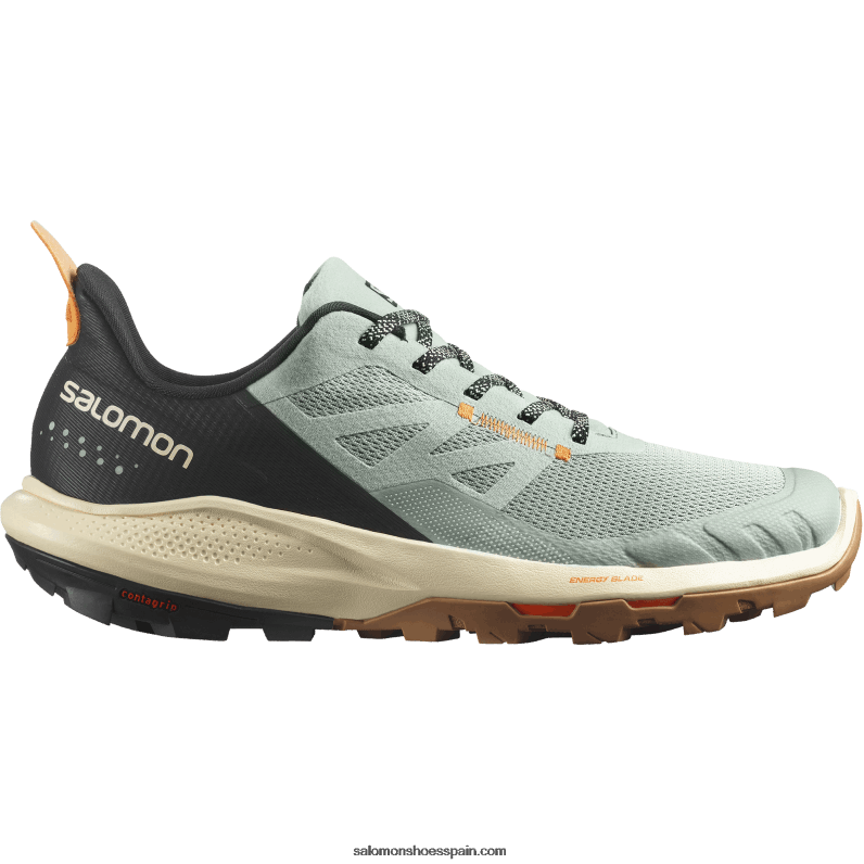 zapatos de senderismo para hombre - outpulse Salomon 00B0PZ29 hierro forjado/arena blanqueada/naranja vibrante