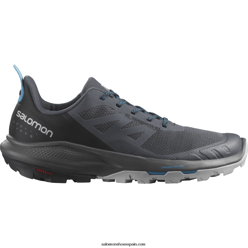zapatos de senderismo para hombre - outpulse Salomon 00B0PZ30 ébano/negro/azul argel