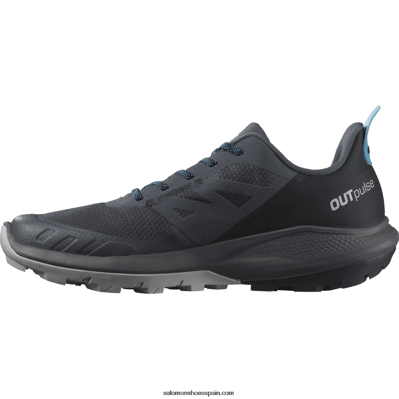 zapatos de senderismo para hombre - outpulse Salomon 00B0PZ30 ébano/negro/azul argel