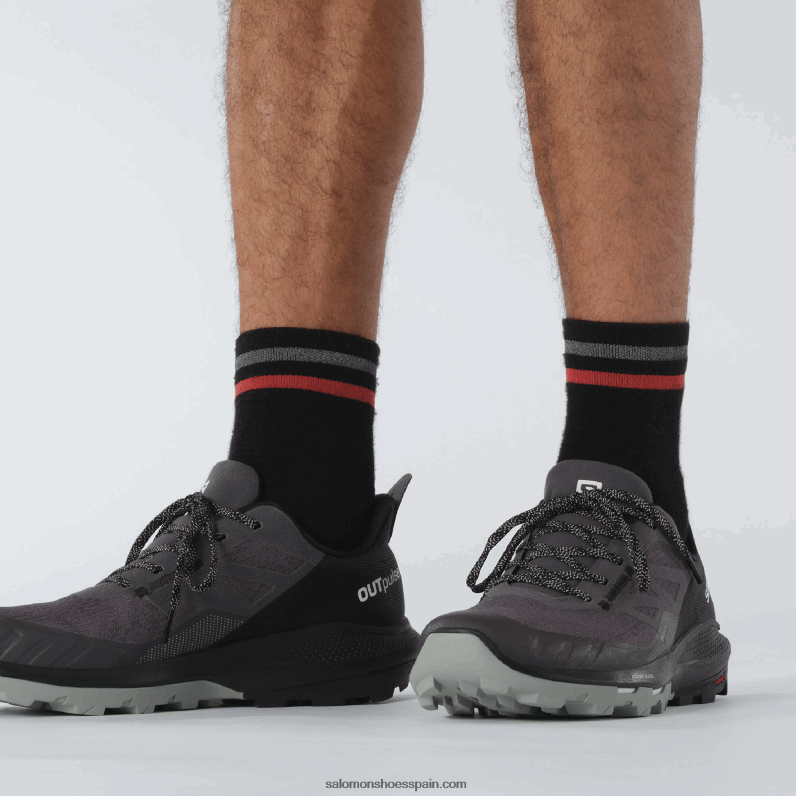 zapatos de senderismo para hombre - outpulse gore-tex Salomon 00B0PZ44 imán/negro/hierro forjado