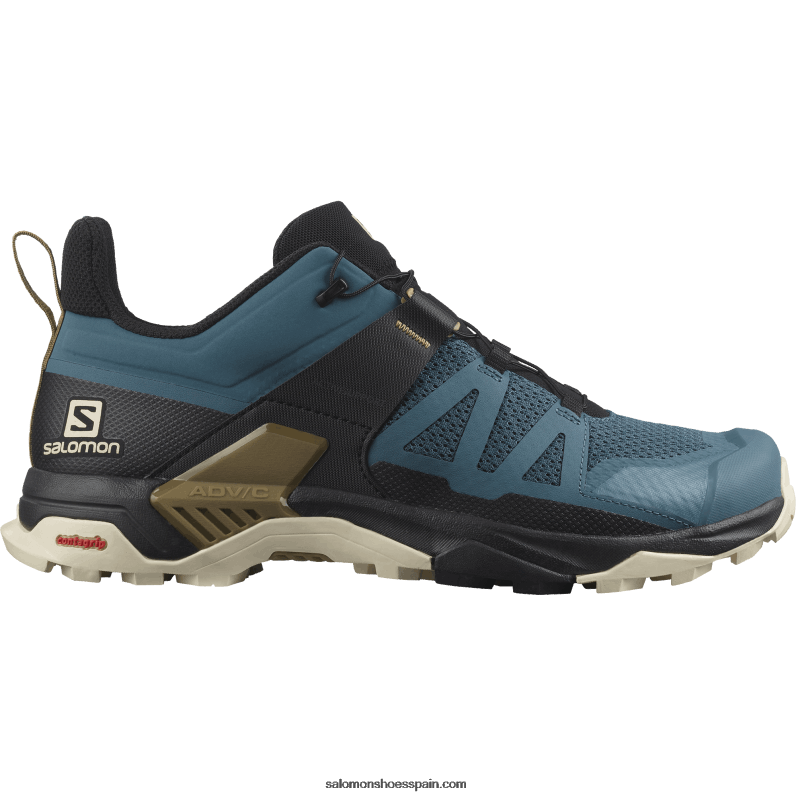 zapatos de senderismo para hombre - x ultra 4 Salomon 00B0PZ25 azul ánade real/arena blanqueada/marrón bronce