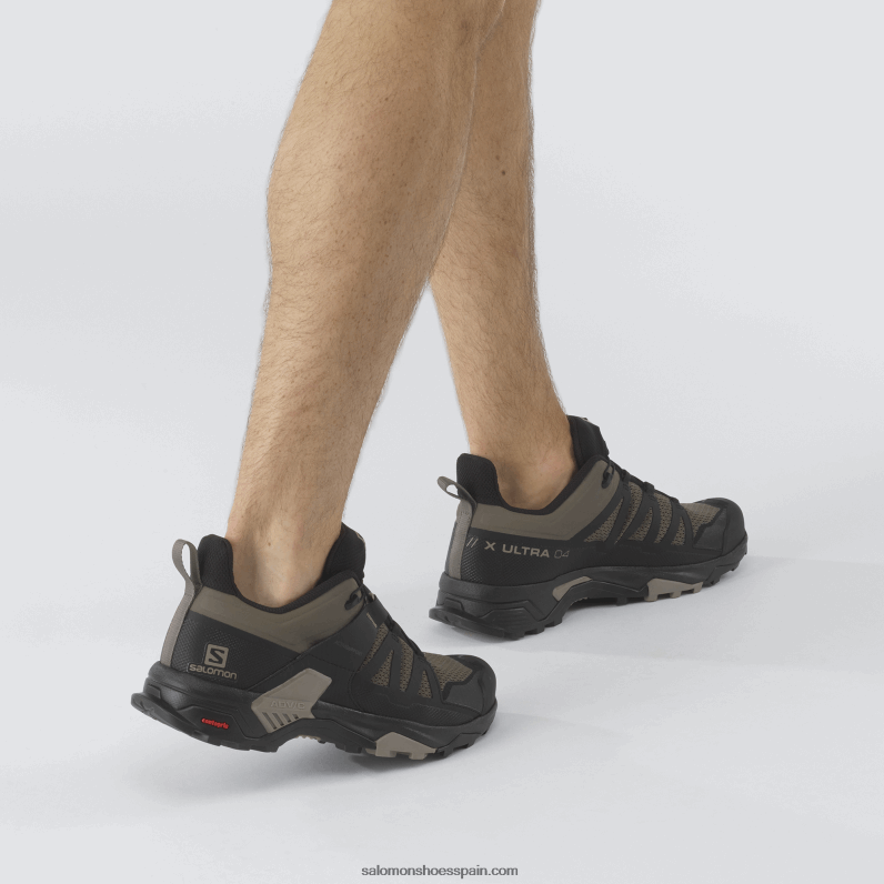 zapatos de senderismo para hombre - x ultra 4 Salomon 00B0PZ27 cuerda elástica/negro/caqui vintage