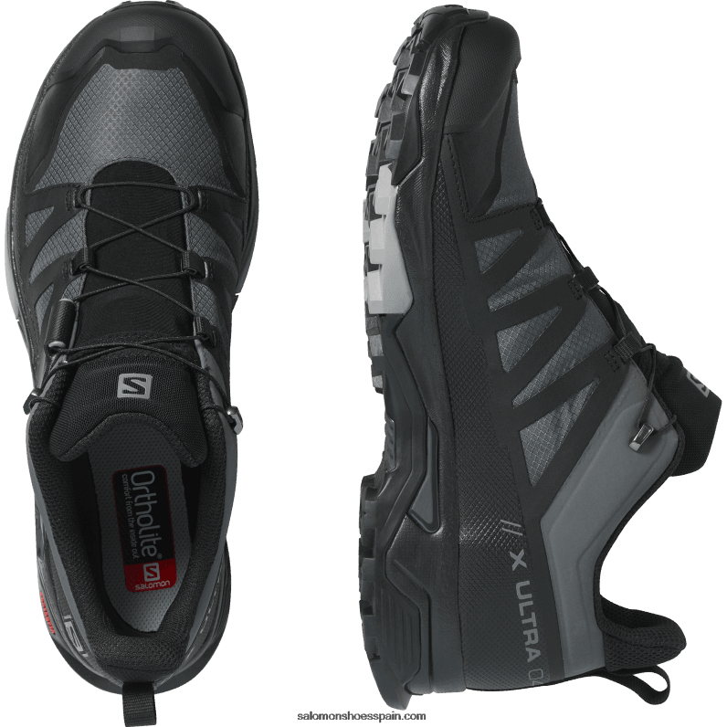 zapatos de senderismo para hombre - x ultra 4 wide gore-tex Salomon 00B0PZ41 imán/negro/monumento